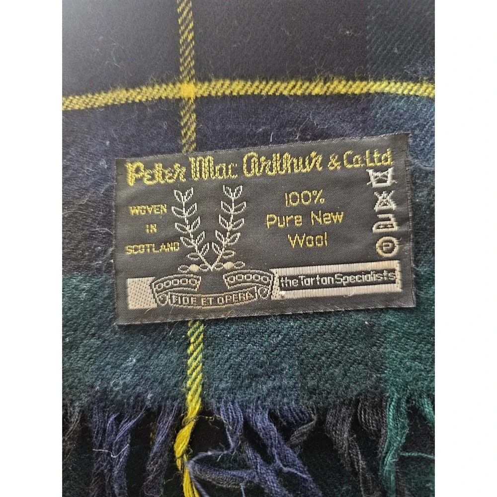 Peter Mac Arthur &‎ Co. 100% New Wool Christmas Plaid  Scarf